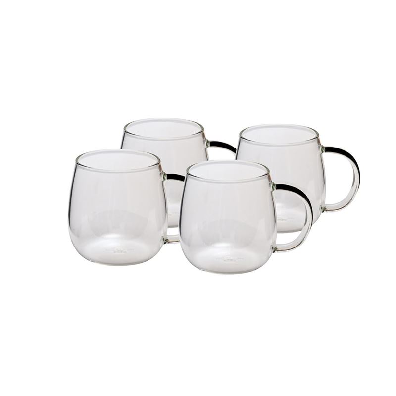 Coffee Culture – Arlo 400ml Fine Glass Single Wall Mug Set of 4