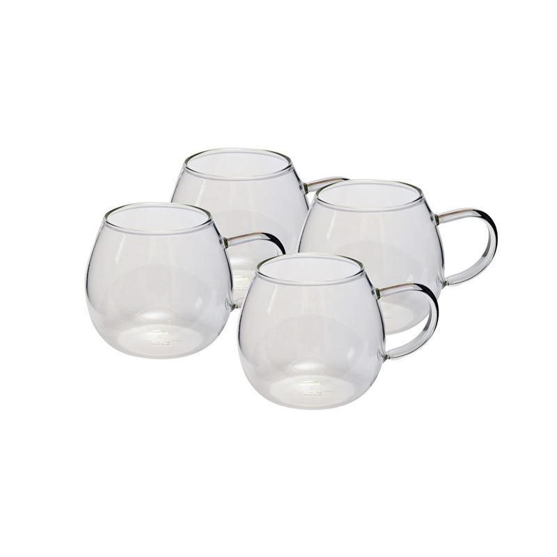 Coffee Culture – Nova 380ml Fine Glass Single Wall Mug Set of 4