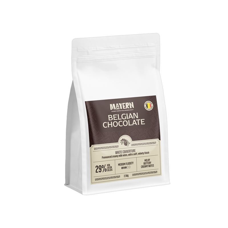 Mayern – White Couverture 29% Chocolate 2.5kg (Made in Belgium)