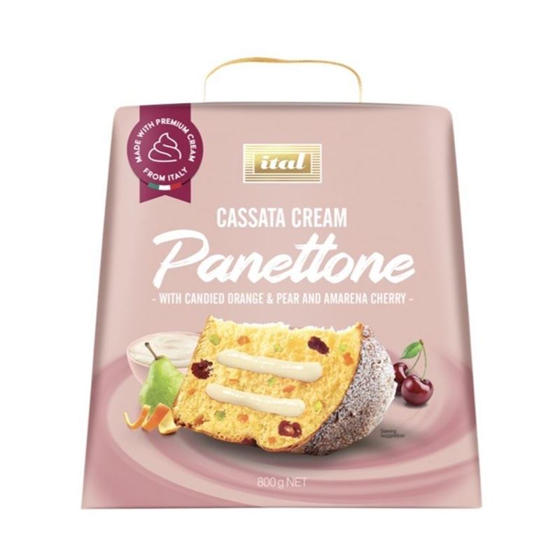 Ital – Gold Panettone Cassata Candied Fruits & Cream 800g (Product of Australia)