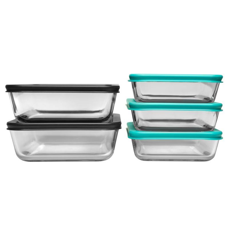 Pyrex Simply Store – 5pc Rectangular Storage Container Set