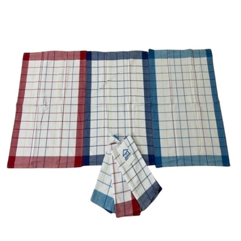 j.elliot Essentials – Country Check Tea Towel 45x65cm Pack of 3 Multicolour
