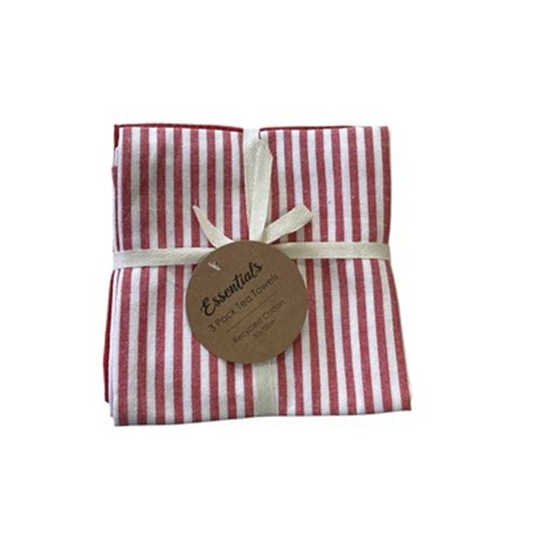 j.elliot Essentials – Tea Towel 50x70cm Pack of 3 Red