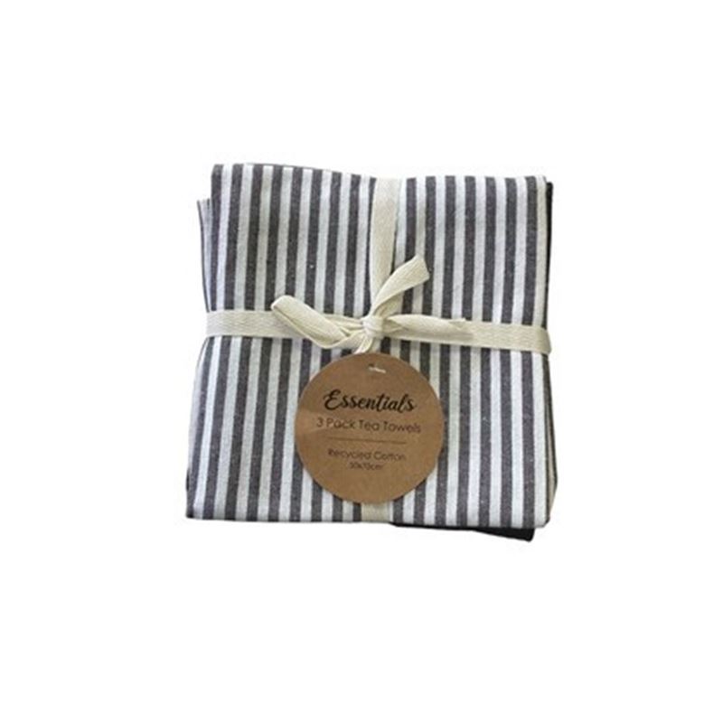j.elliot Essentials – Tea Towel 50x70cm Pack of 3 Grey