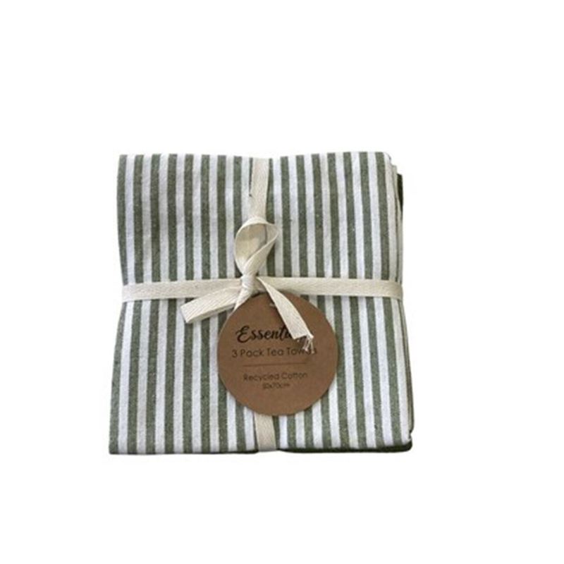 j.elliot Essentials – Tea Towel 50x70cm Pack of 3 Olive