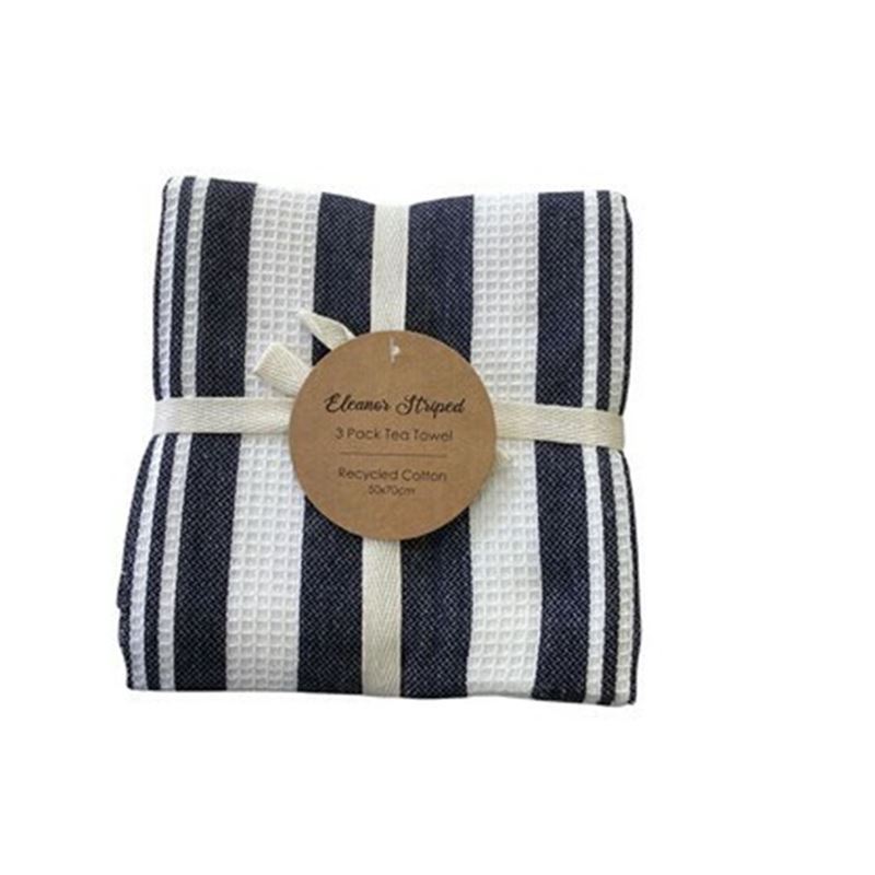 j.elliot Essentials – Eleanor Tea Towel 50x70cm Pack of 3 Striped Navy