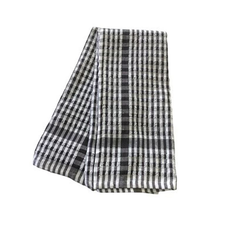 j.elliot Essentials – Terry Towelling Tea Towel 45x65cm Grey Check
