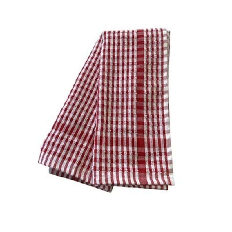 j.elliot Essentials – Terry Towelling Tea Towel 45x65cm Red Check