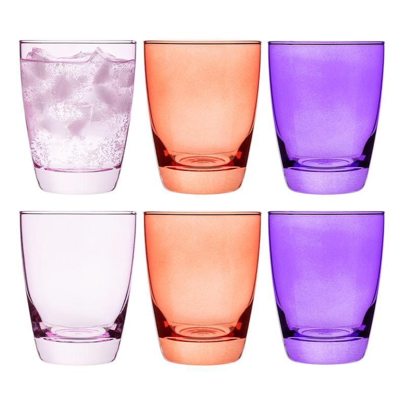 Porto – Estelle Tumbler 300ml Glass Set of 6 Pinks