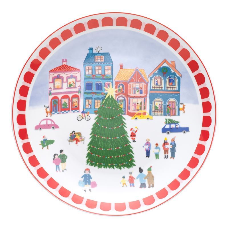 Porto – Night Before Ceramic Round Serving Plate Tree 30cm