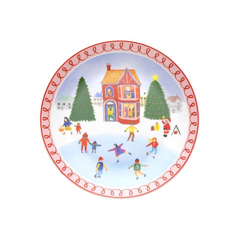 Porto – Night Before Ceramic Round Side Plate Ice Skating 20cm