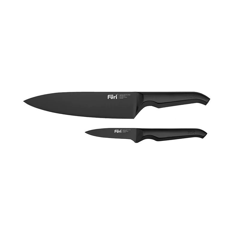 Furi – Pro Jet Black 2pc Cooks & Paring Knife Set