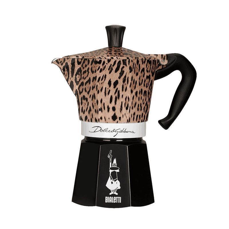 Dolce & Gabbana by Bialetti – Leopardo MOKA Express 6 Cup Espresso Maker (Made in Italy)