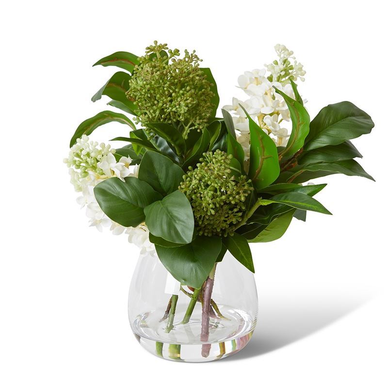 Elme Living – Laurel Arrangement 38x28x30cm White/Green