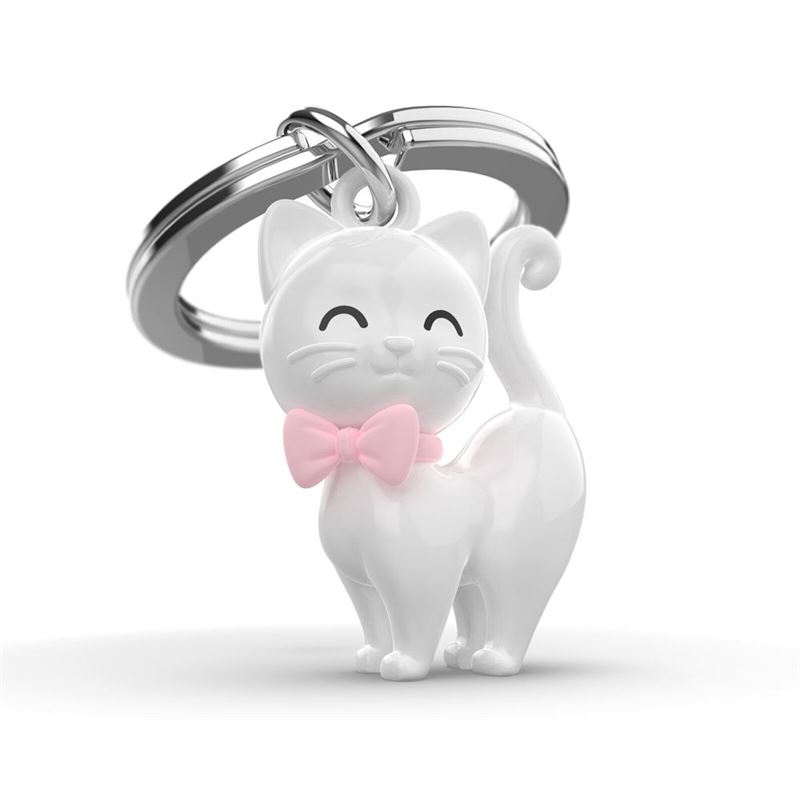 Meta[l]morphose x Chocli – White Cat with Bowtie Key Chain