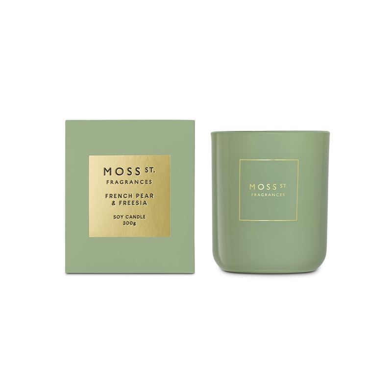 Moss St. – French Pear & Freesia Large Soy Candle 300g