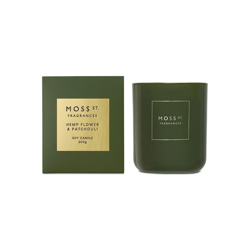 Moss St. – Hemp Flower & Patchouli Large Soy Candle 300g