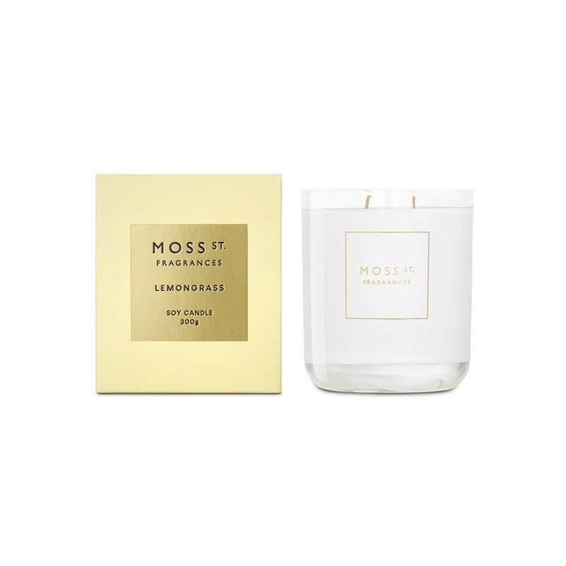 Moss St. – Lemongrass Large Soy Candle 300g