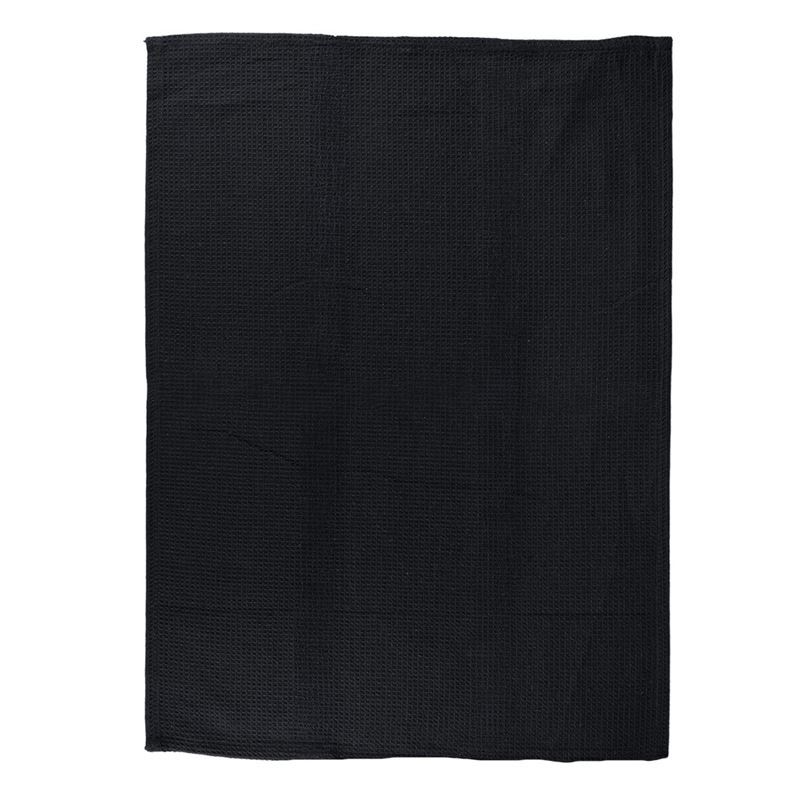 j.elliot Essentials – Tea Towel 50x70cm Charcoal Black Waffle Weave