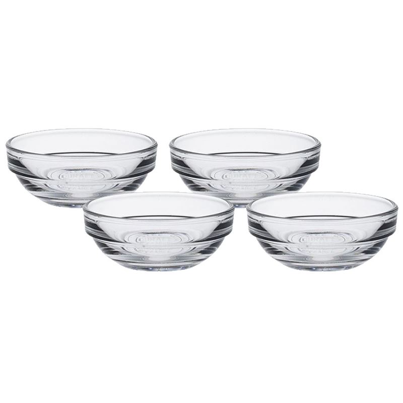 Duralex – Gigogne Tempered Glass Stackable Bowl 7.5cm 70ml Set of 4 (Made in France)