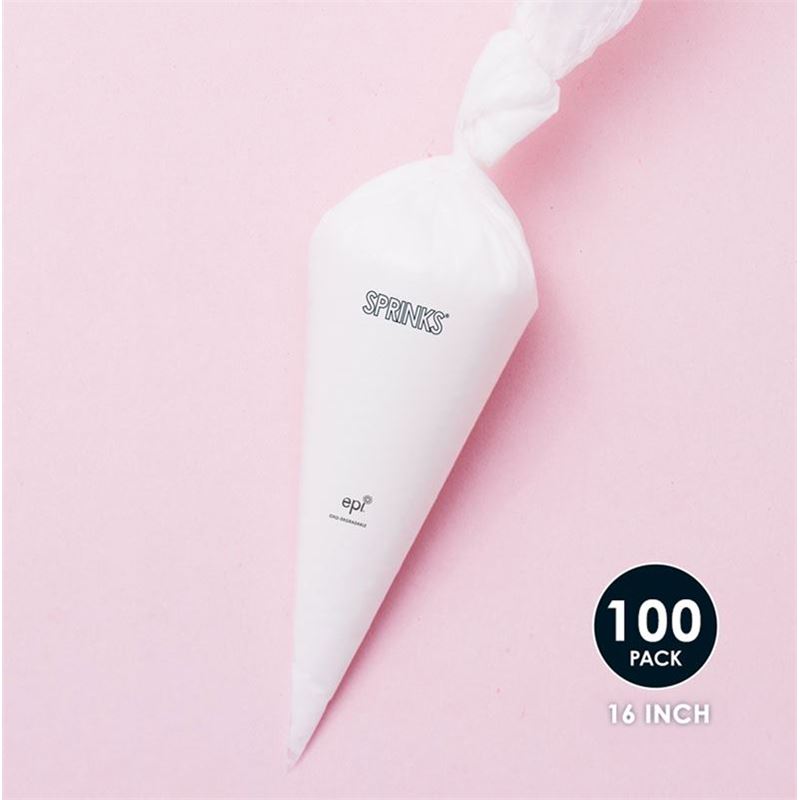 Sprinks – 100% Degradable 40.6cm Piping Bags Pack of 100