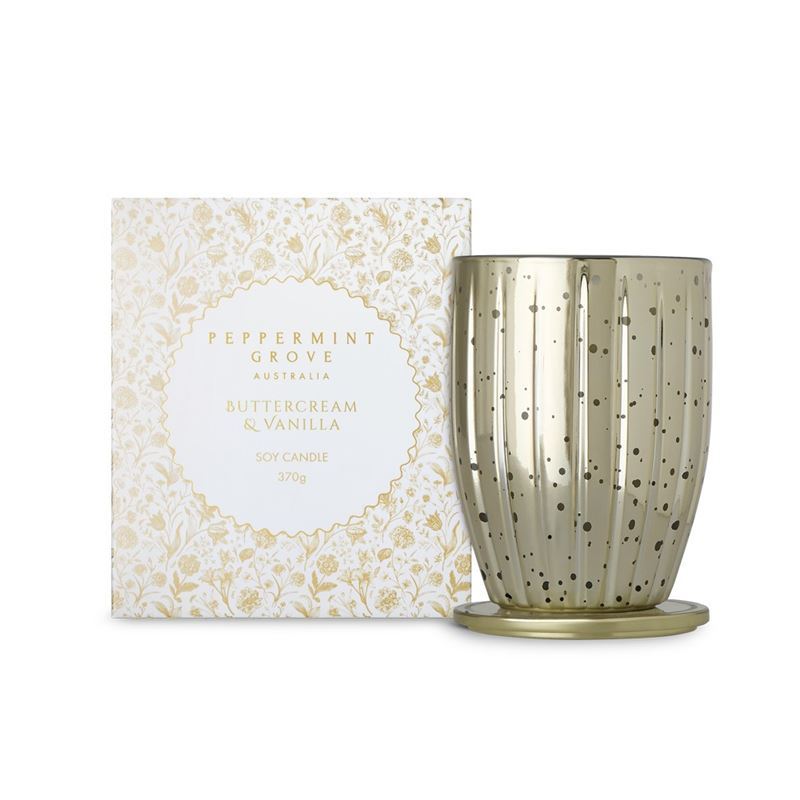 Peppermint Grove – Buttercream & Vanilla Large Candle 370g