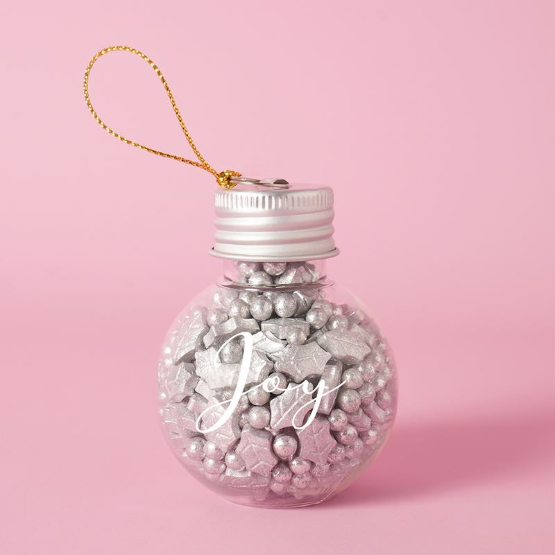 Sprinks – Merry Minis Silver Noel 50g Glass Bauble Joy