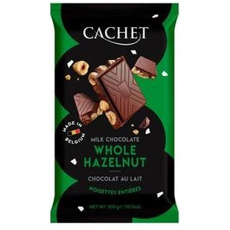 Cachet – XL Milk Chocolate with Whole Hazelnuts Gifting Block 300g (Product of Belgium)