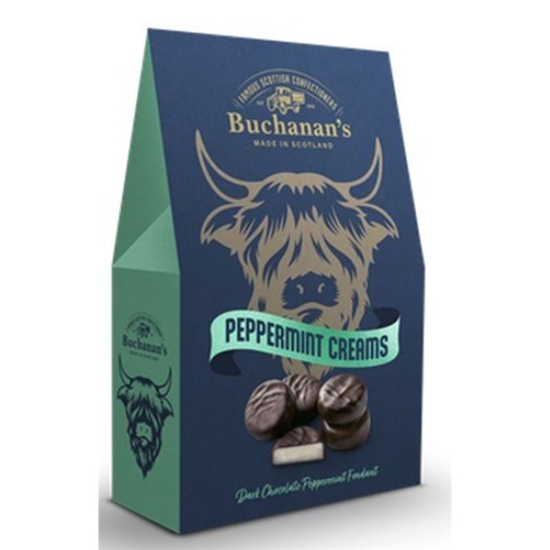 Buchanan’s – Authentic Dark Chocolate Peppermint Creams Gift Bag 150g (Product of Scotland)