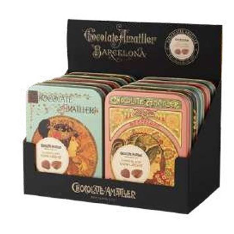 Simon Coll and Amatller – Large Tin Choc Leaves Assorted Design Collectors Tin 60g