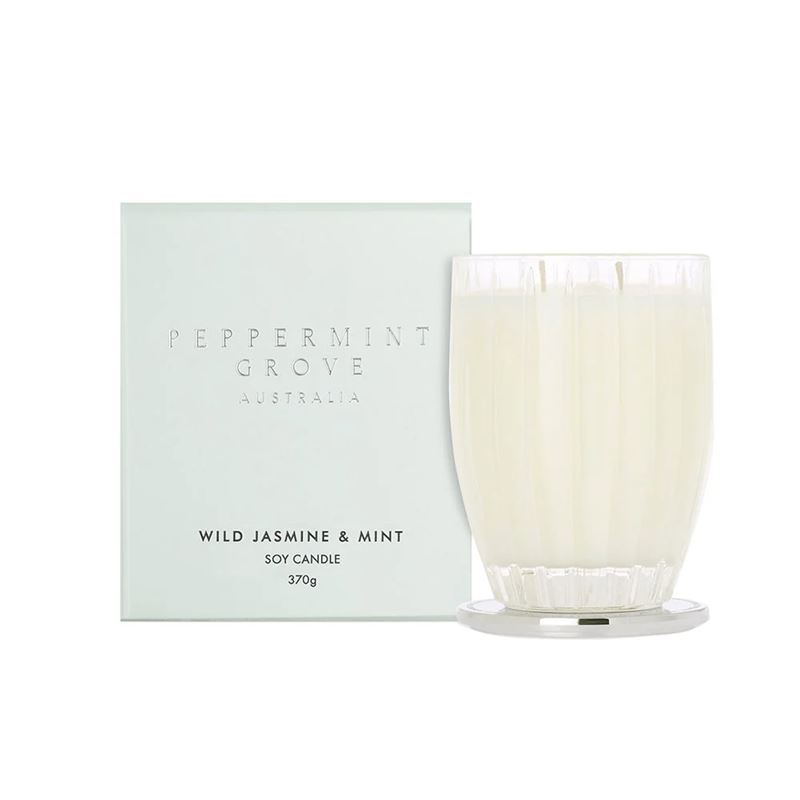 Peppermint Grove – Wild Jasmine & Mint Medium Soy Candle 200g