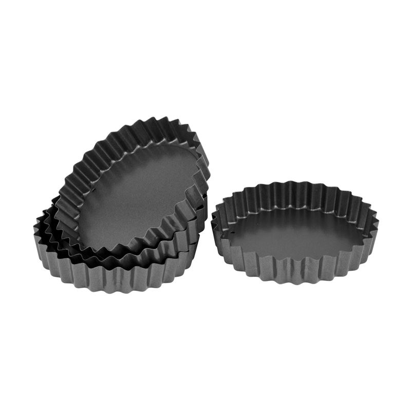 Bakemaster – Mini Quiche 12x2cm Pan Set of 4