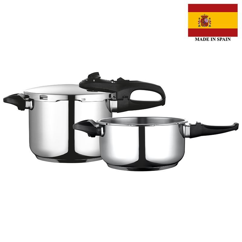 Fagor – Duo Stainless Steel Pressure Cooker Combi 4Ltr & 6Ltr (Made in Spain)