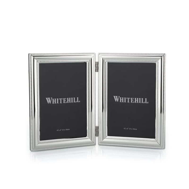 Whitehill – Studio Double Frame, Silver Plate Bead 10x15cm