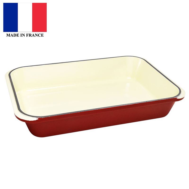 Chasseur Cast Iron – Federation Red Rectangular Roaster 40x26cm (Made in France)