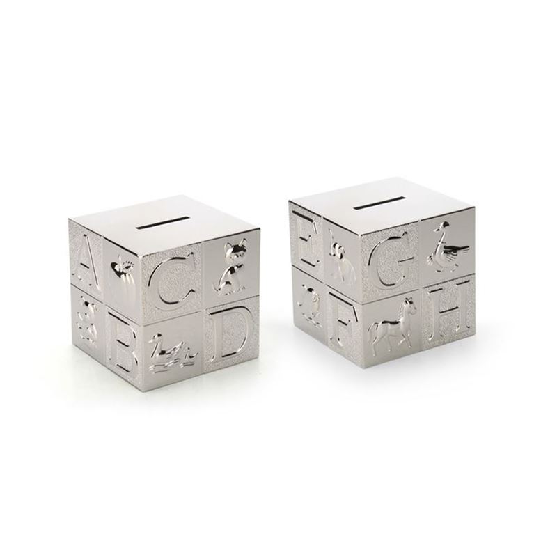 Whitehill – Silver Plated Cube Money Box