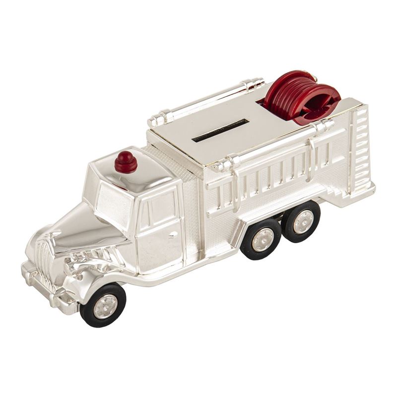 Whitehill – Silver Plated Fire Engine Money Box
