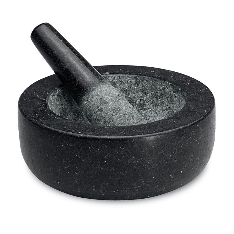Avanti – Low Profile Black Mortar and Pestle 20cm