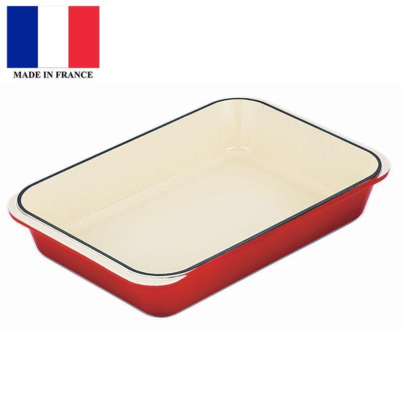Chasseur Cast Iron – Inferno Red Rectangular Roaster 40x26cm (Made in France)