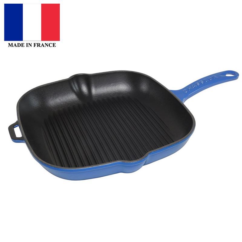 Chasseur Cast Iron – Sky Blue Square Grill 25cm (Made in France)