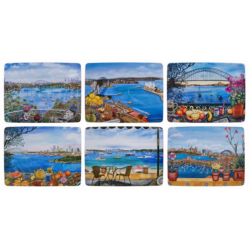 Cinnamon – Sydney Balconies by Sarina Placemats 28.5×21.5cm Set of 6