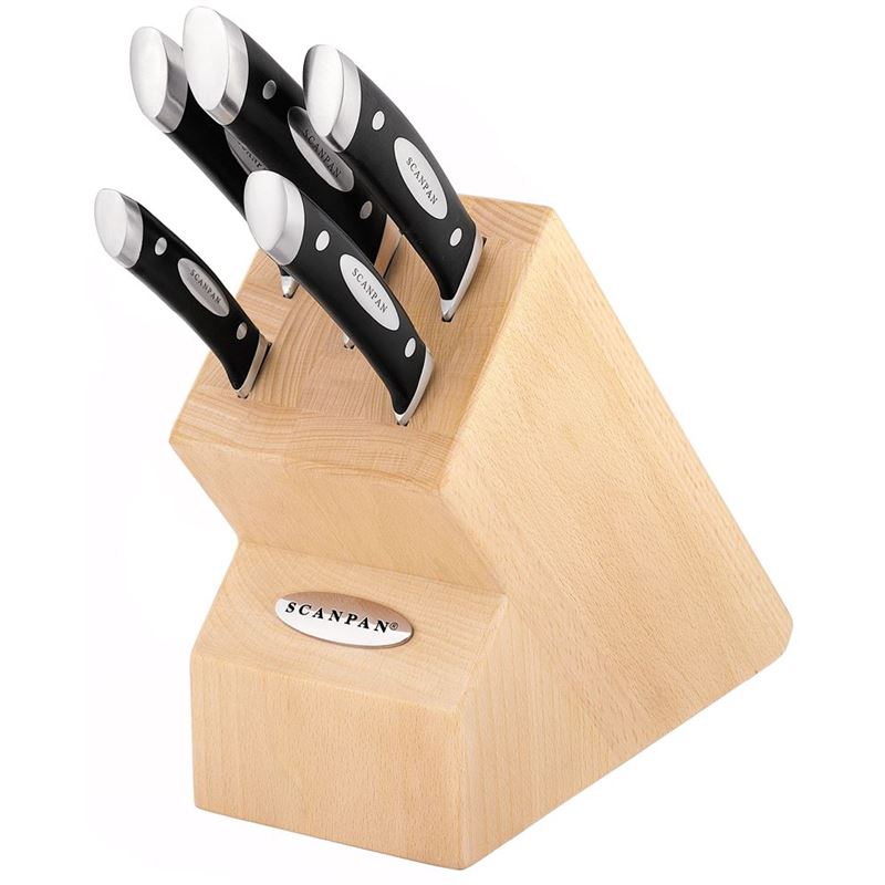 Scanpan Classic Fully Forged – 6 Piece Classic Knife Block Set