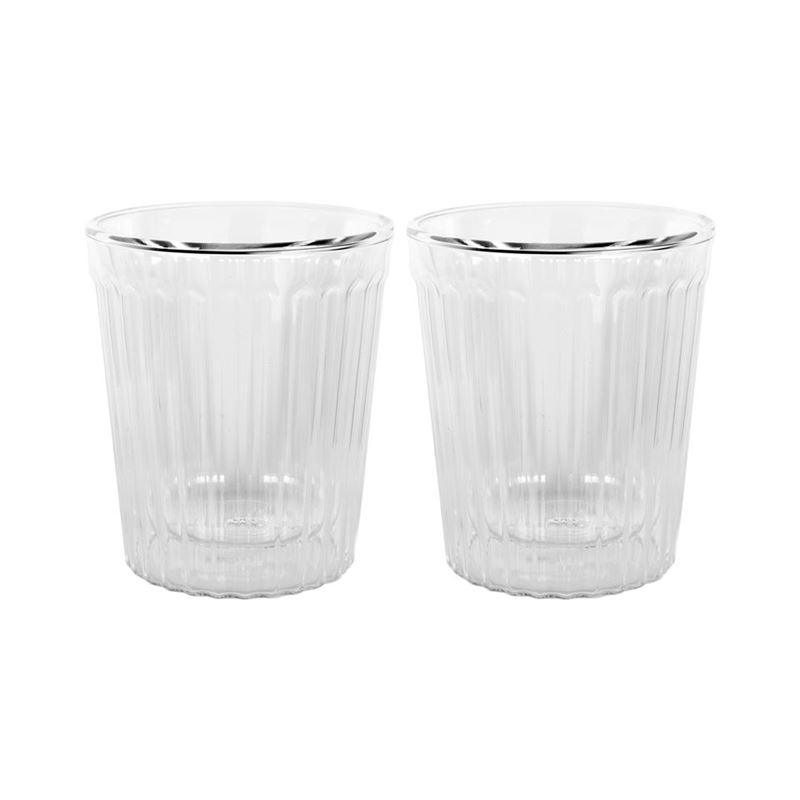 Avanti – Rigato Double Wall 250ml Glass Set of 2