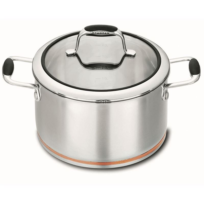 Scanpan Coppernox – Copper Based Casserole with Glass Lid 24cm 4.8Ltr