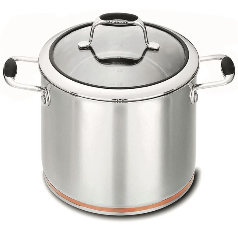 Scanpan Coppernox – Copper Based Stockpot with Glass Lid 24cm 7.2Ltr