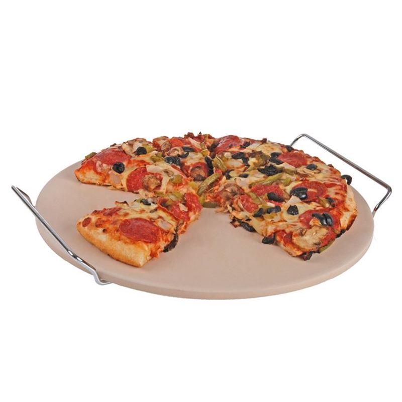 Tradizione Italiana by Benzer – Pizza Stone 33cm with Chromed Steel Wire Rack