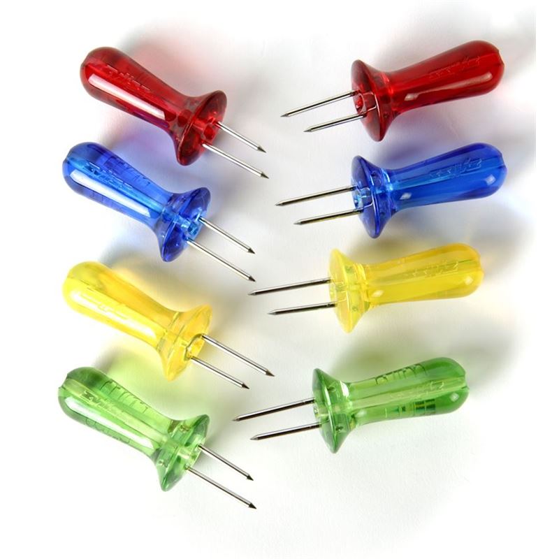 Zyliss – Jewel Corn Holders in Red,Yellow,Green and Blue Pairs 7cm