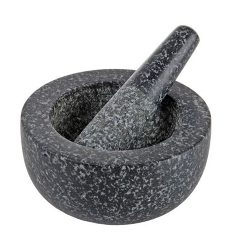 Benzer – Pesta Speckled Granite Mortar & Pestle 16.5×8.5cm