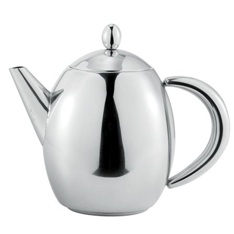 Benzer – Hotello Polished Steel Tea Pot 1Ltr 6 Cup