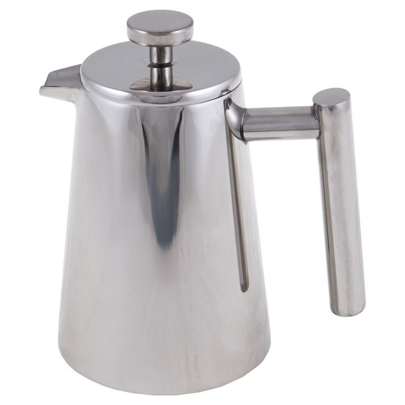 Benzer – Roxxi Polished Steel Double Wall Coffee Plunger 350ml 3 Cup